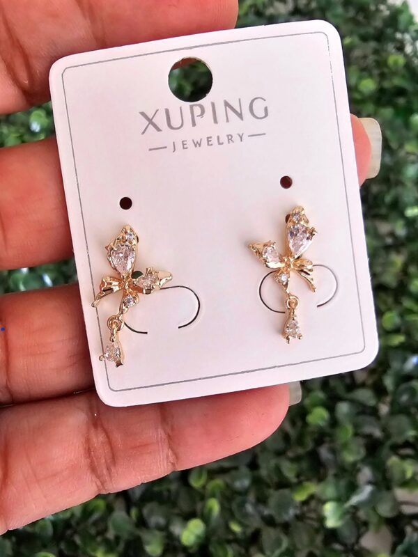 arete mariposa xuping jewerly rose