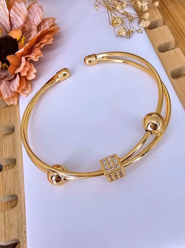 pulsera regulable acero dorado billas