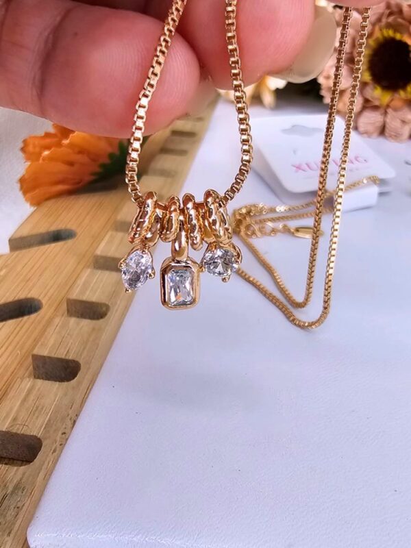 collar puntos de luz xuping jewerly rose