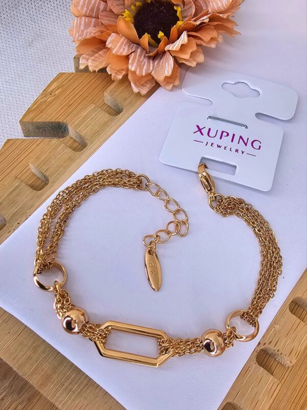 pulsera eslabon xuping jewerly rose