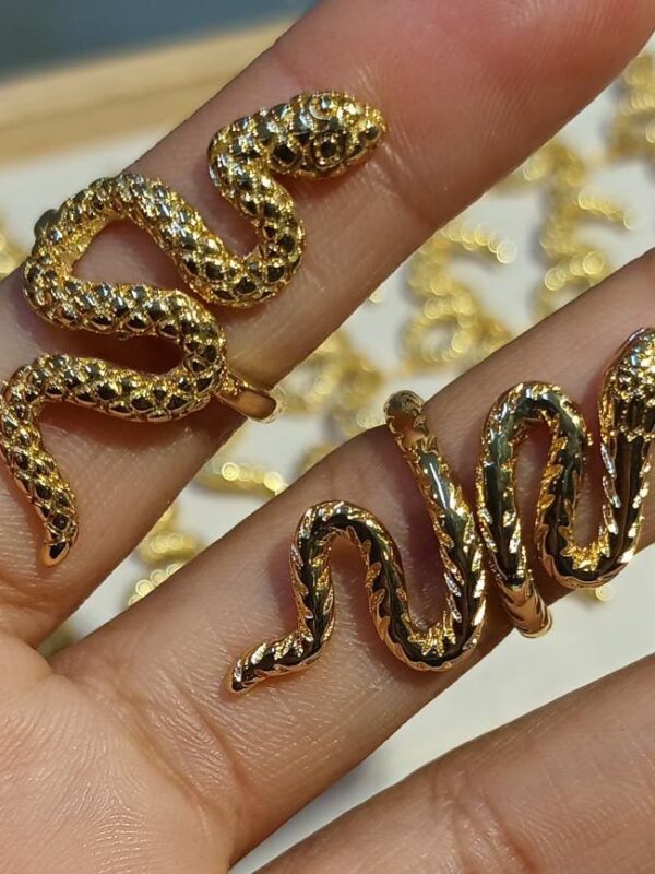 anillos serpiente 🐍 regulable acero dorado