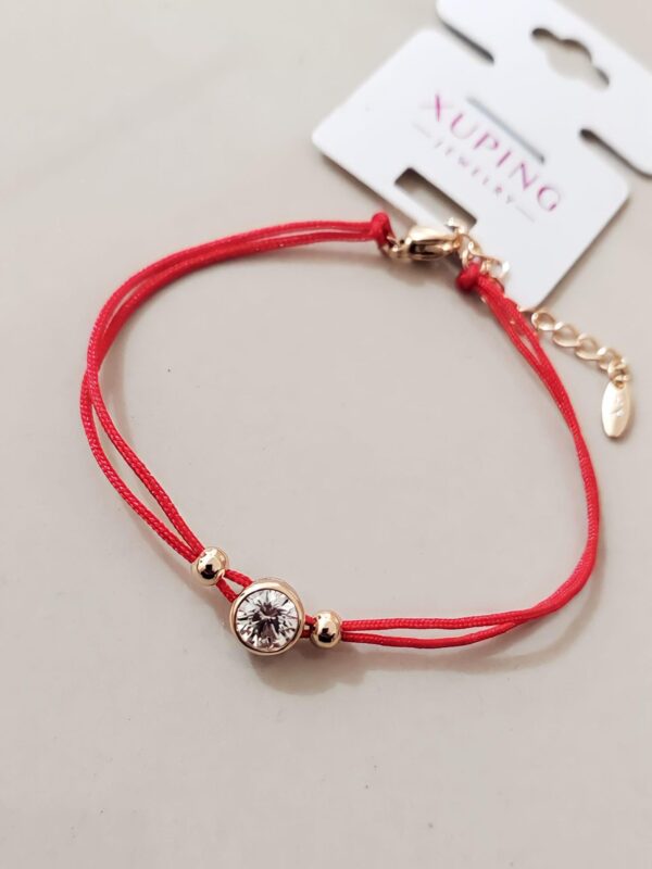 pulsera punto de luz hilo rojo xuping jewerly rose