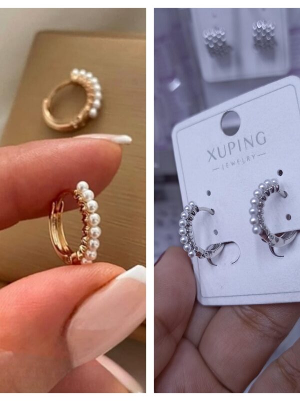 arete perlas xuping jewerly rose