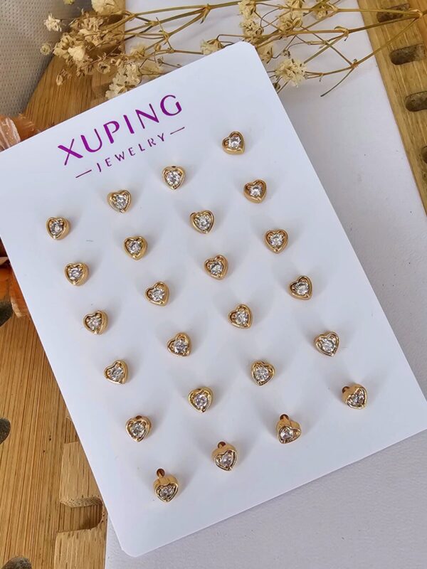 arete corazon punto de luz xuping jewerly rose