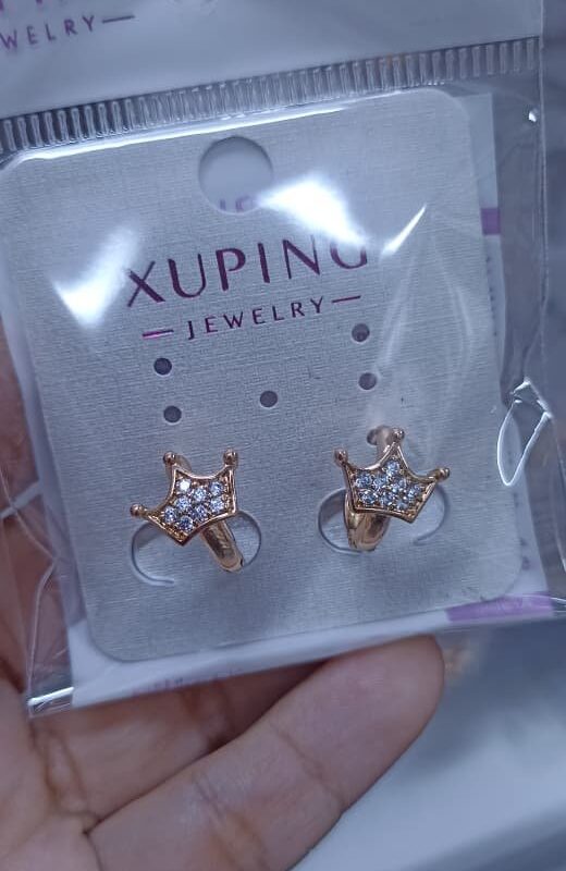 arete corona xuping jewerly rose