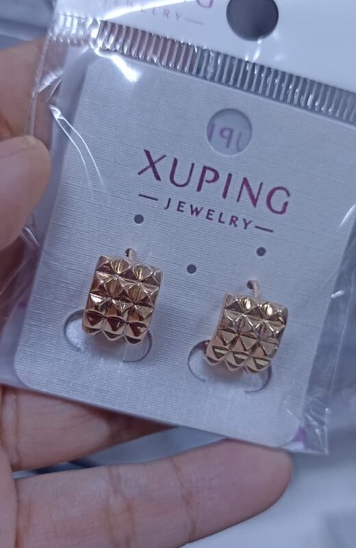 arete cuadrados xuping jewerly rose