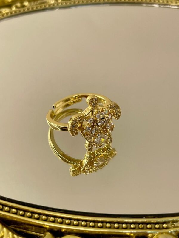 Anillo tortuga 🐢 acero dorado regulable