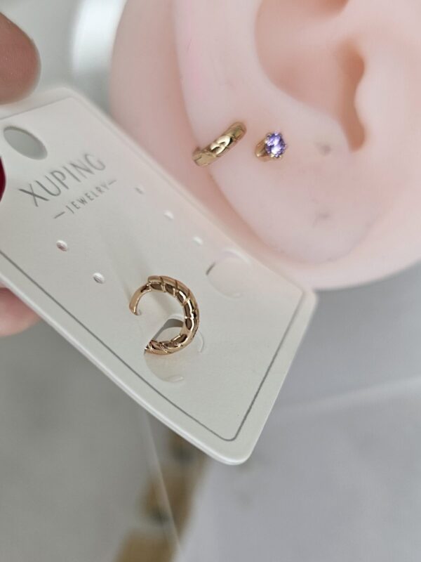arete para lóbulo superior o niñas xuping jewerly rose