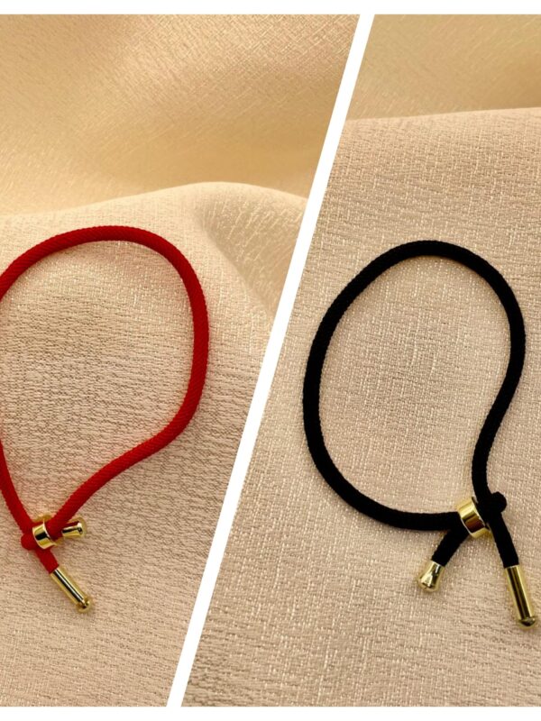 pulsera rojo para dijes dorado