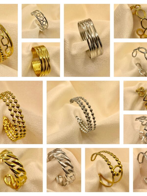 pulsera brazalete corazon, labrado y más dorado y plateado