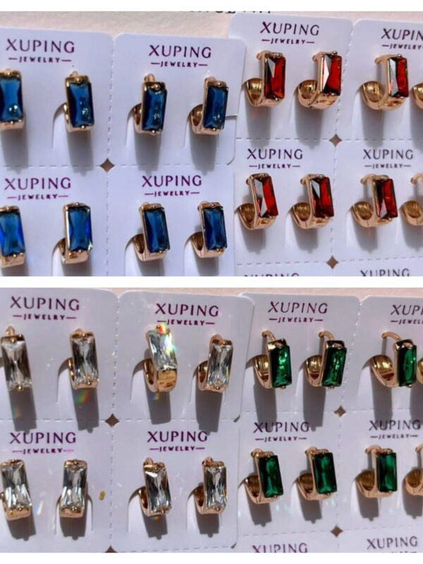 arete rojo azul blanco verde xuping jewerly rose