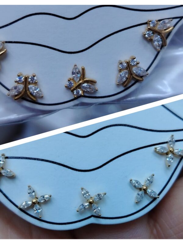 piercing flores, mariposa xuping jewerly rose