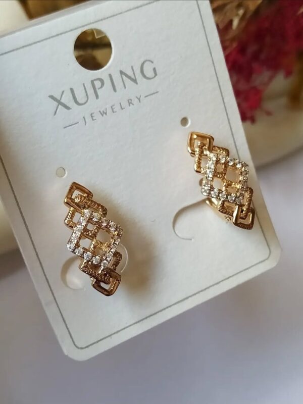 arete entrelazado xuping jewerly rose