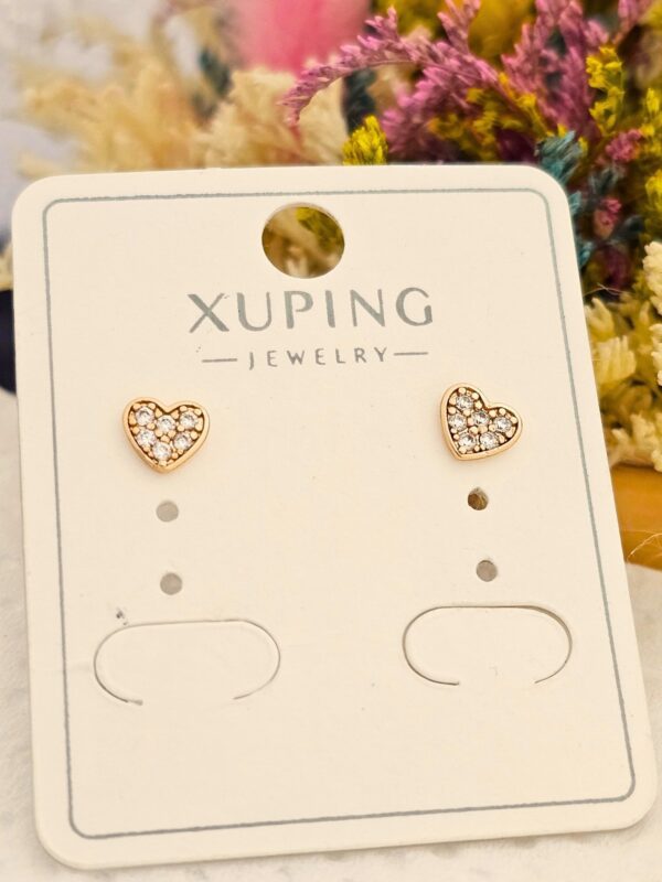 arete corazon mini xuping jewerly rose