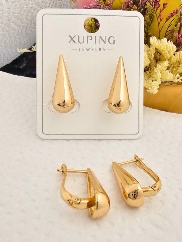 arete tipo gota fina xuping jewerly rose