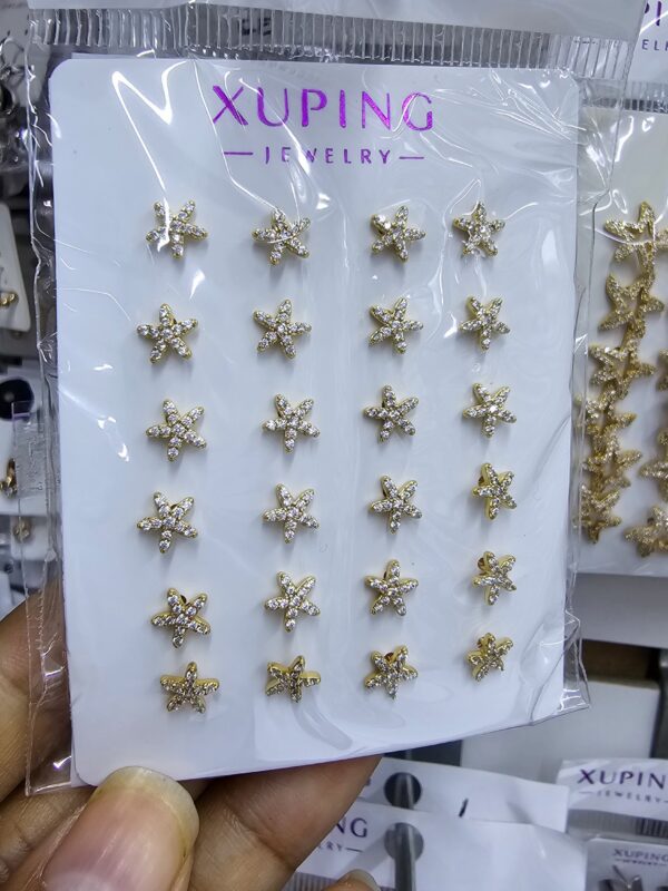 arete flores para lóbulo superior o niñas xuping jewerly rose