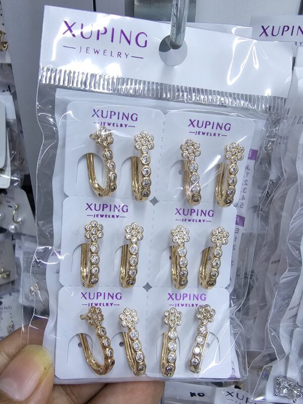 arete flores xuping jewerly rose