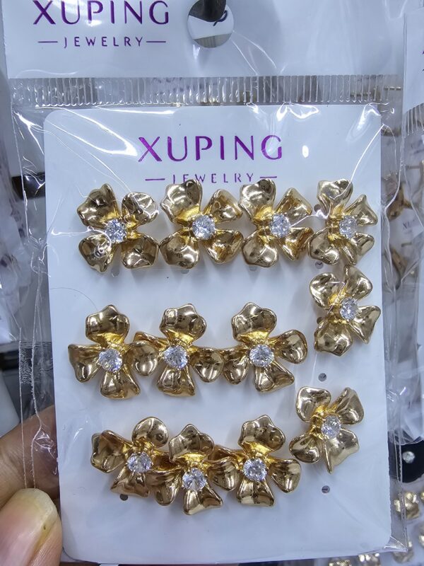 arete flores xuping jewerly rose