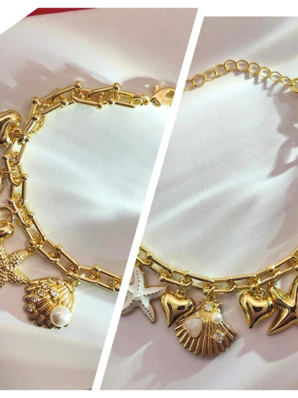 6655143b-81e8-482e-8a5a-4b1c0a81ffff pulsera eslabon tipo U, marinos dorado