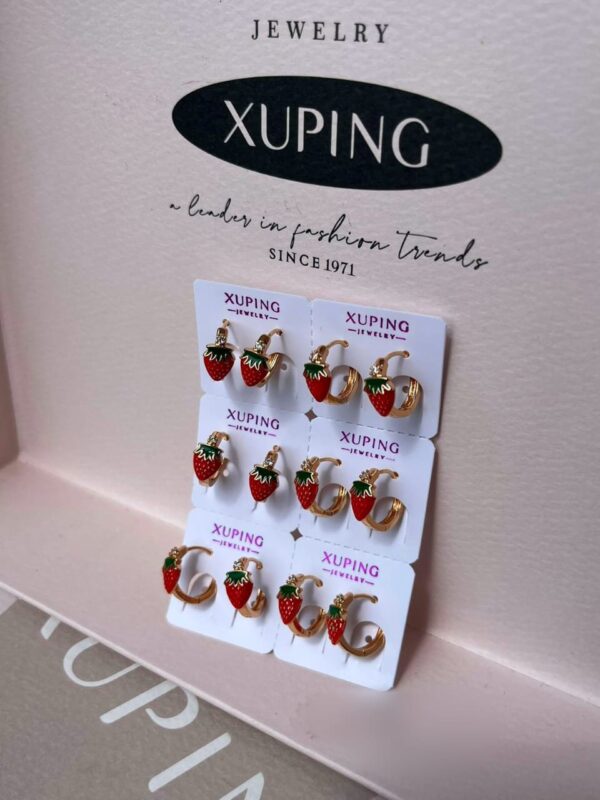 arete fresas 🍓 xuping jewerly rose