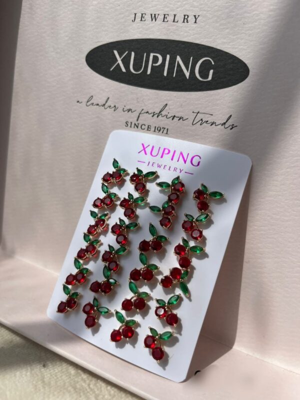 arete mini cereza xuping jewerly rose