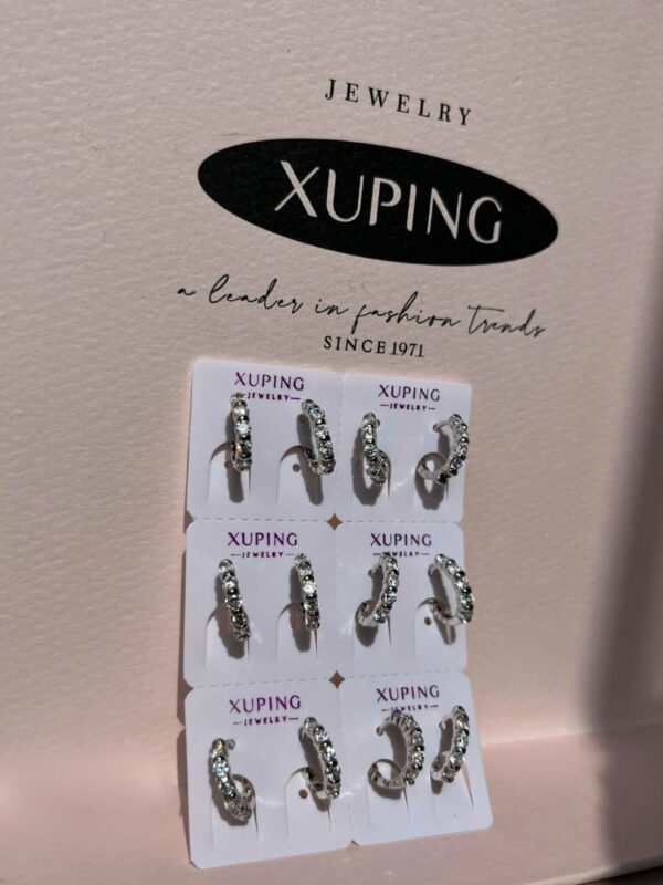 arete circon xuping jewerly plateado