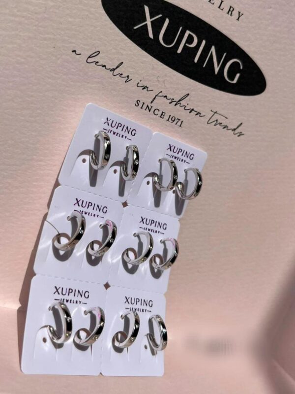 aretes con puntos de luz xuping jewerly plateado