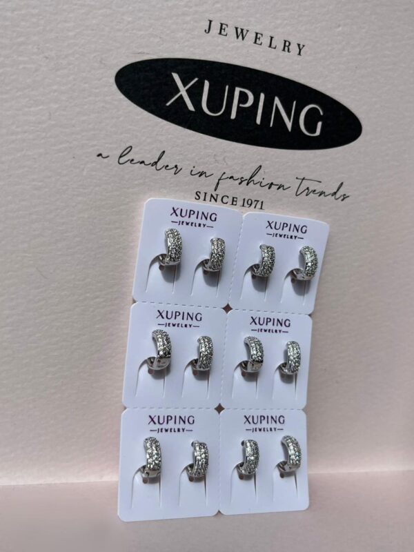 arete mini argolla xuping jewerly plateado