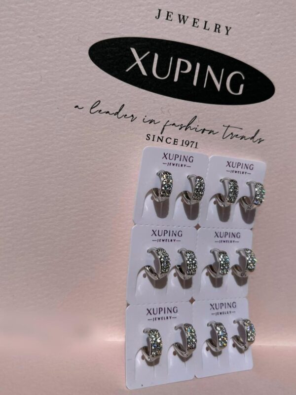 arete mini argolla xuping jewerly plateado