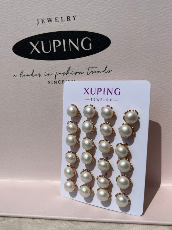 arete perla flores xuping jewerly rose