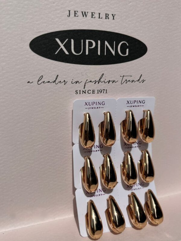 arete tipo gota xuping jewerly rose.