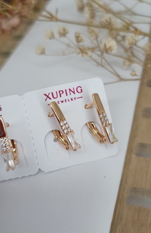 arete rectangular xuping jewerly rose