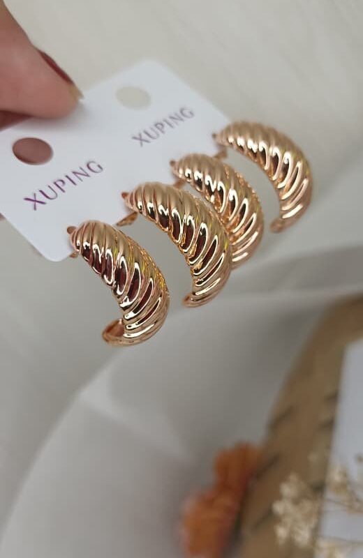 arete croosant xuping jewerly rose