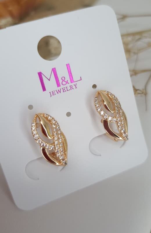 arete hojas 🍃 xuping m&L rose