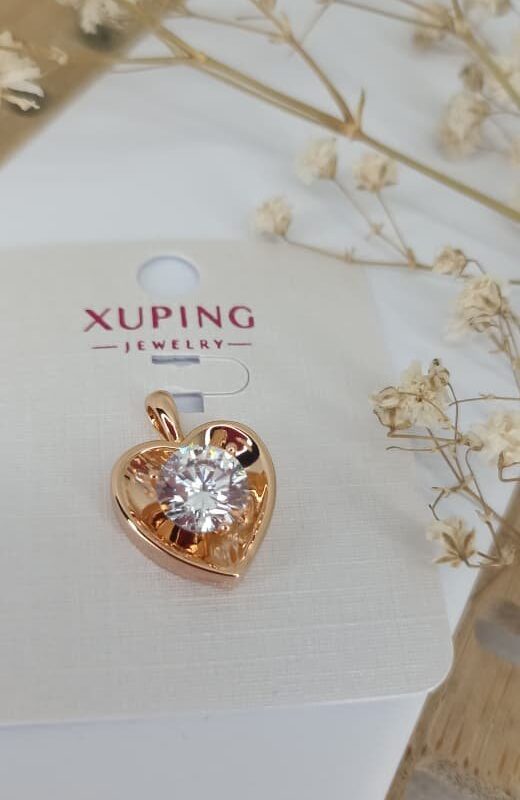 dije corazon circon xuping jewerly rose