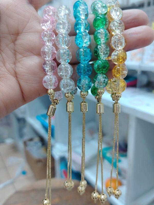 pulsera chunky colores acero dorado regulable