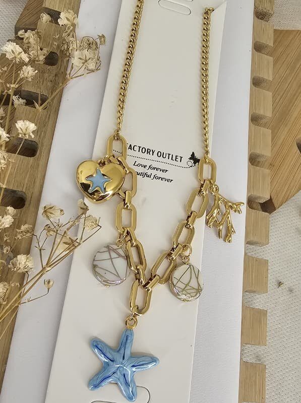 collar marino acero 316 dorado