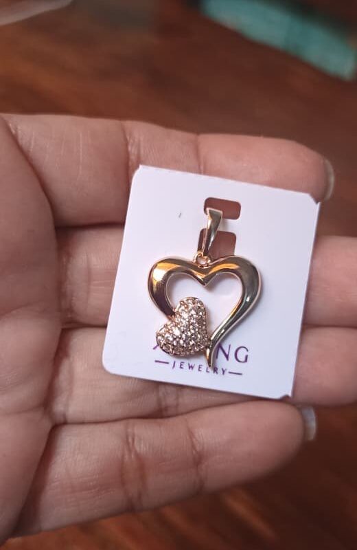 dije doble corazon xuping jewerly rose