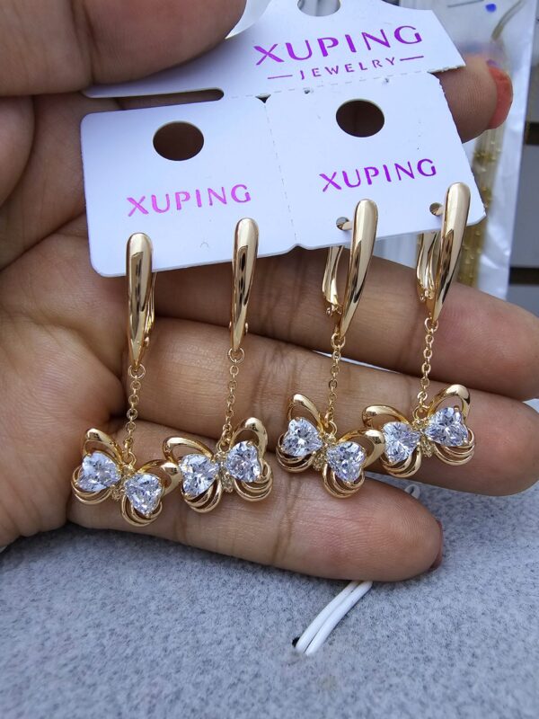 arete lazo chunky rose xuping jewerly