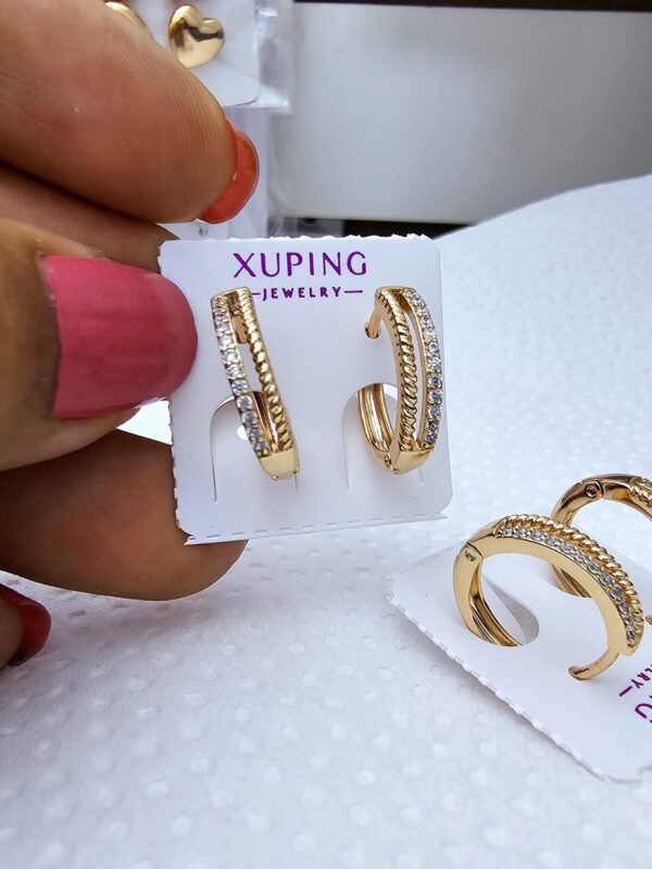 arete paralela rose xuping jewerly