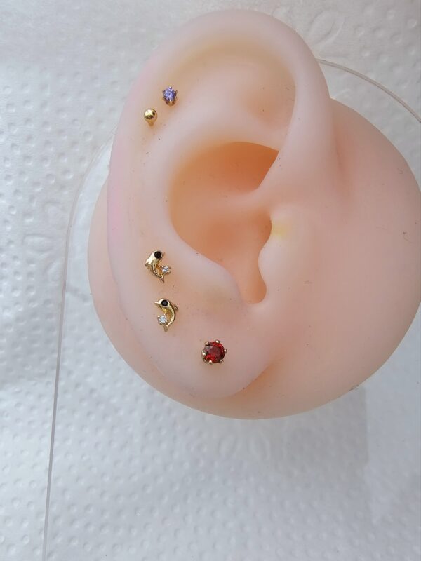 arete delfin circon xuping jewerly rose