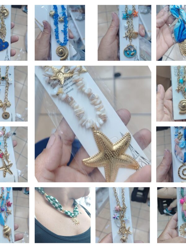 collar marinos bandanas telas acero dorado