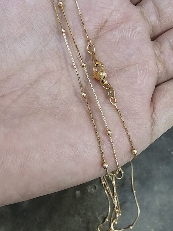 cadena veneciana con billas 2mm 45cm rose xuping jewerly