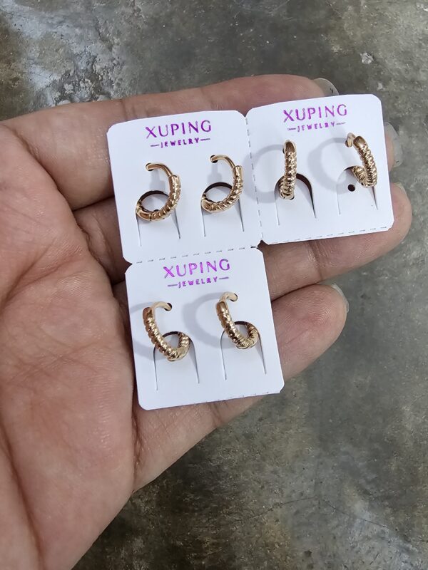 arete mini para lóbulo superior  o niñas rose xuping jewerly