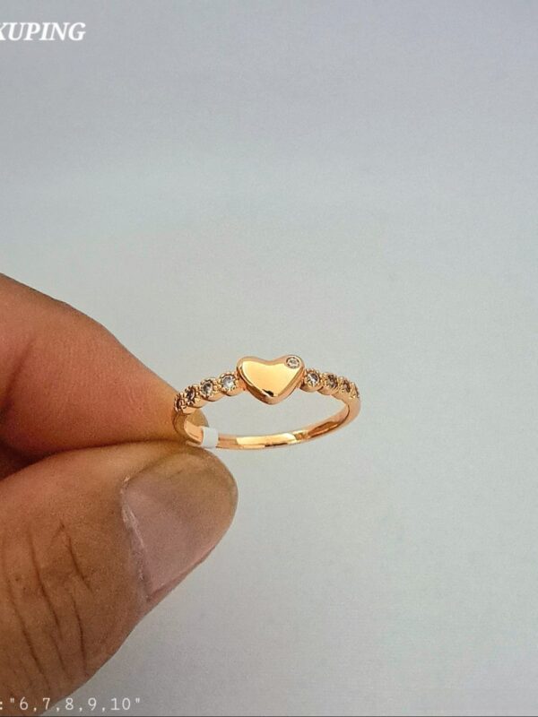 anillos tallas (6,7,8,9,10) corazon xuping jewerly rose
