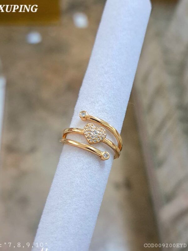 anillos tallas (7,8,9,10) corazon xuping jewerly rose