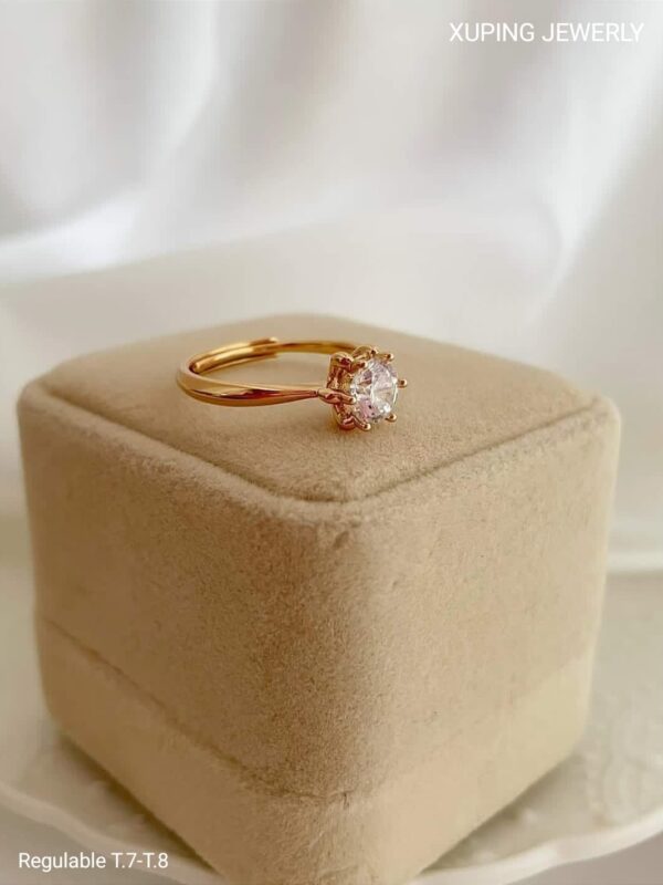 anillos regulable punto de luz rose xuping jewerly