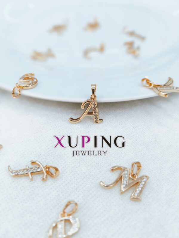 dijes iniciales cursiva rose xuping jewerly