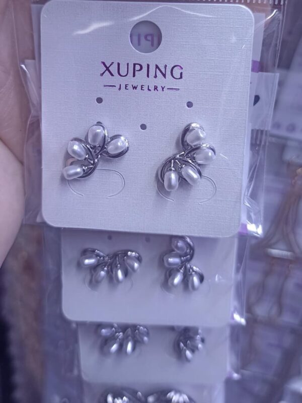 arete perla plateado xuping jewerly