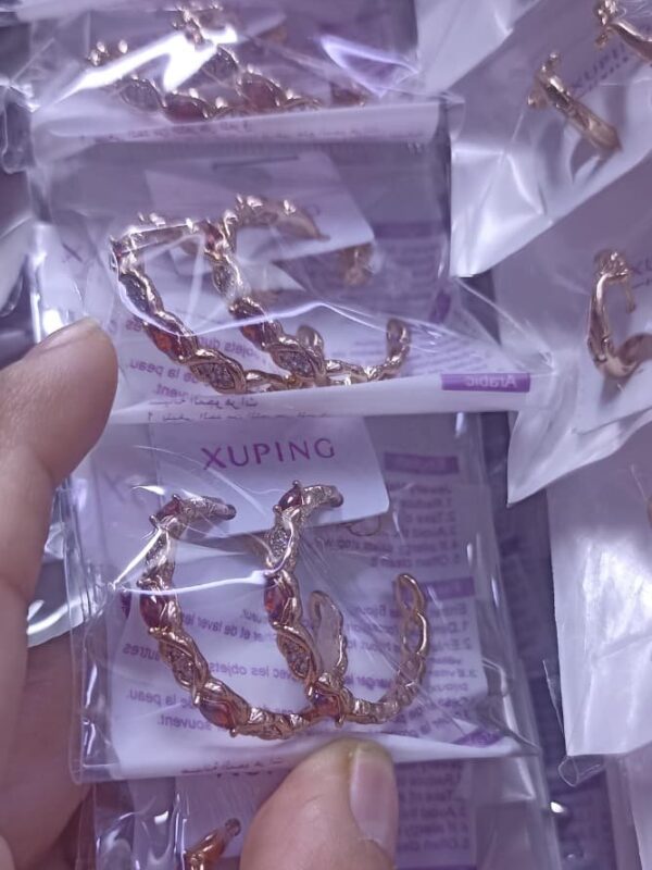 arete  chunky xuping jewerly rose